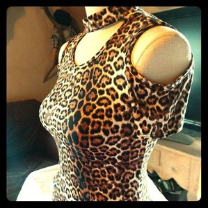 Leopard cheetah print top